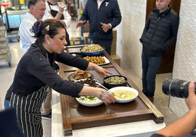 Chef Ebru training Yale Hospitality staff, February 2025